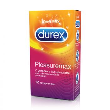 Презервативы Дюрекс/Durex плесуремакс ребристая и точечная структ N12