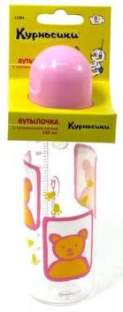 МД Курносики бутылочка 250мл соска силикон с крышкой 0+мес (11004/1106)
