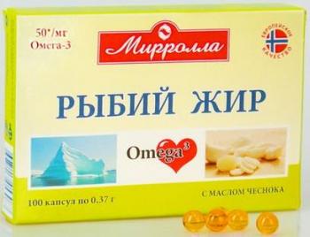 Рыбий жир чеснок капс. 0,37г N100