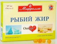 Рыбий жир чеснок капс. 0,37г N100