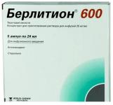 Берлитион 600 конц.д/инф. 25мг/мл 24мл N5