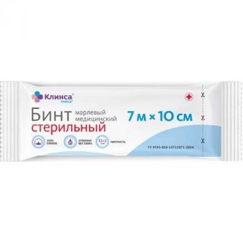 Бинт марлевый стер 7мх10см клинса