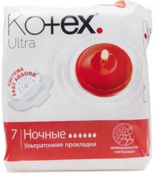 Прокладки Котекс ультра найт сетч N7 крыл (промо)