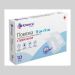 Пластырь-повязка клинса с суперадсорбентом стер 15х9см N10