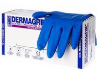 Перчатки смотровые нестер сверхпрочные Дермагрип high risk S (6-7) (синие)