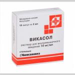 Викасол р-р в/м 10мг/мл 2мл N10