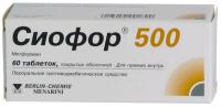 Сиофор 500 таб. п.п.о. 500мг N60