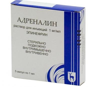 Адреналин р-р д/ин. 1мг/мл 1мл N5