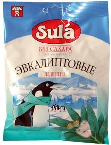 Леденцы зула с вит С б/сахара эвкалипт 60г