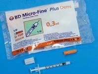 Шприц BD инсулин микро-файн+ demi 0,3мл N10 (U100 G30 0,3х8)