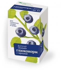 Фиточай Алтай N11 глюконорм с черникой 2г N30