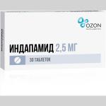 Индапамид таб. п.п.о. 2,5мг N30
