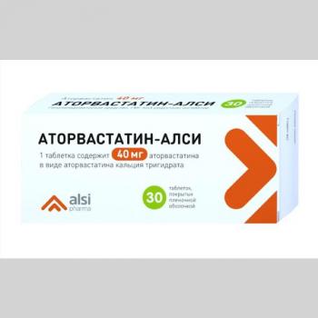 Аторвастатин-Алси таб. п.п.о. 40мг N30