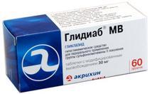 Глидиаб МВ таб.модиф.высвоб. 30мг N60