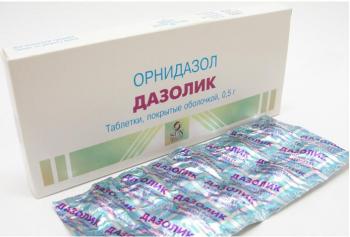 Дазолик таб. п.п.о. 500мг N10