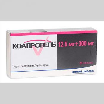 Коапровель таб. п.п.о. 12,5мг+300мг N28