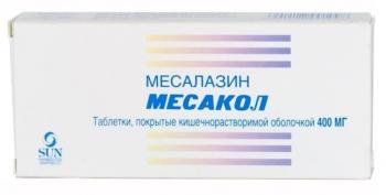 Месакол таб. п.о кш/раств 400мг N50