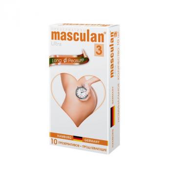 Презервативы Маскулан/Masculan 3 ультра лонг плесуре продлевающие колечки и пупырышки N10