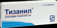 Тизанил таб. 2мг N30