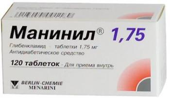Манинил 1.75 таб. 1,75мг N120