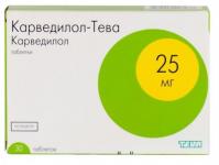 Карведилол-Тева таб. 25мг N30