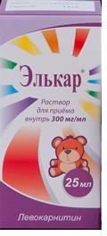 Элькар р-р внутр 300мг/мл 25мл N1