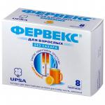 Фервекс пор. д/р-ра внутр лимонный б/сахара 500мг+25мг+200мг 4,95г N8