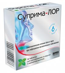 Суприма-лор таб. д/рассас ментоловые N16