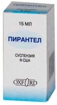 Пирантел сусп. д/приема внутрь 250мг/5мл 15мл N1