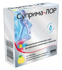 Суприма-лор таб. д/рассас медово-лимонные N16